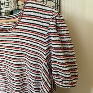 Madewell puff sleeve striped top